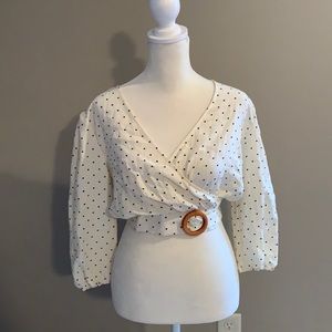 Blue Rain - crop blouse - worn once